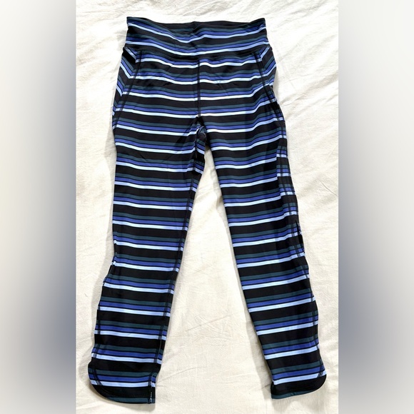 Free People Movement High Rise Striped Leggings size L - Picture 2 of 6